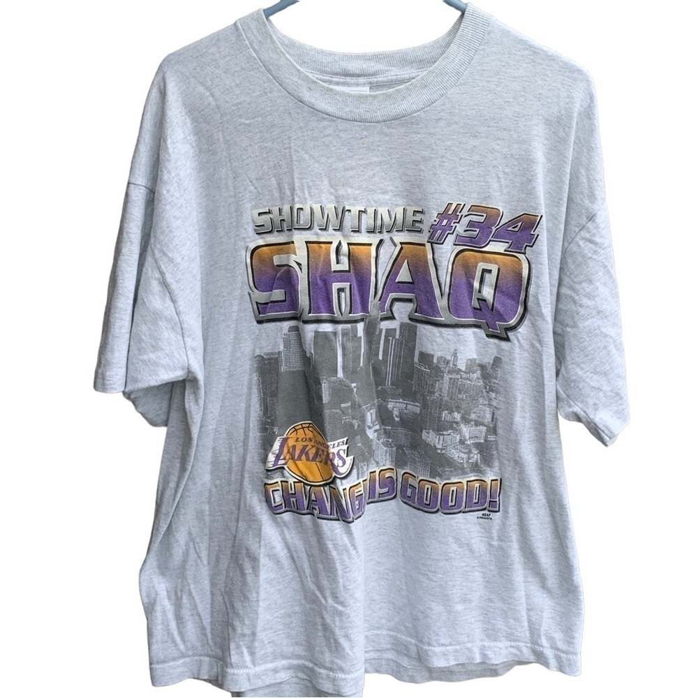 Vintage Tee Shirt Shaquille O’Neil Lakers Shaq Change is Good Showtime #34 XL